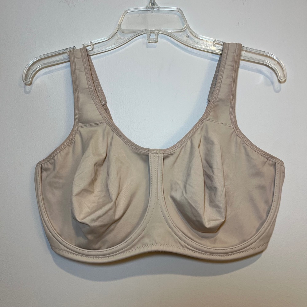 Wacoal Bra Simone Sport Underwire Sand Beige 42DDD 42F Style 855170 - Picture 2 of 5
